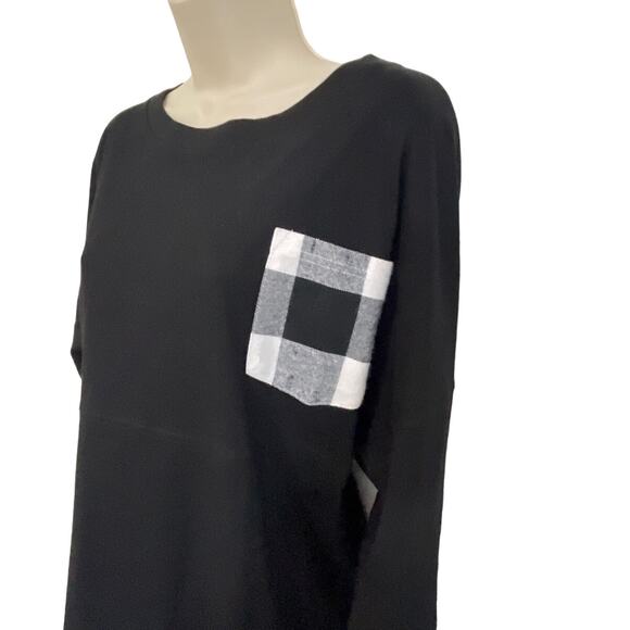 Mainstreet Collection 2 piece Black and White Pajamas, Flannel, Cotton, Size M/L - Picture 3 of 9